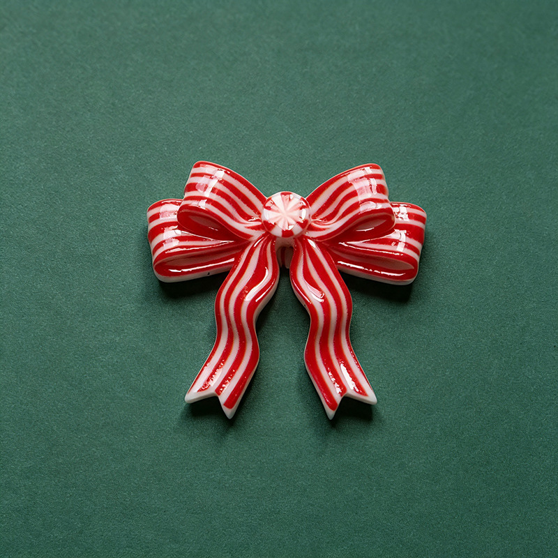 Gold 6138 - 5pcs Christmas Resin Accessories Striped Candy